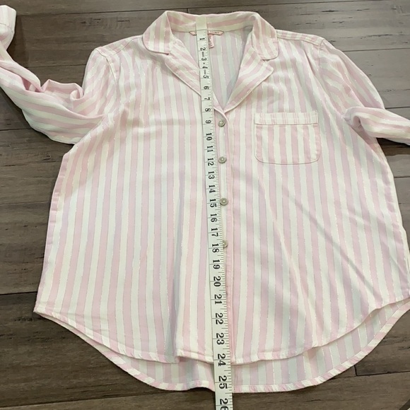 Victorias Secret pajama top pink cream silver - Picture 8 of 8